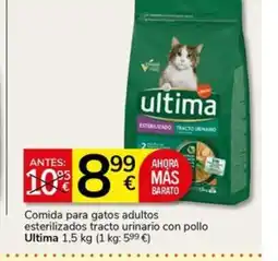 Supermercados Charter ULTIMA Comida para gatos adultos esterilizados tracto urinario con pollo oferta