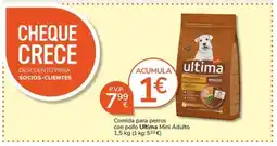 Supermercados Charter ULTIMA Comida para perros con pollo Mini Adulto oferta