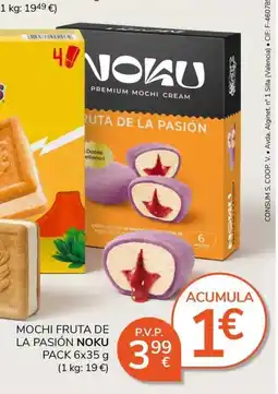 Supermercados Charter NOKU Mochi fruta de la pasión oferta