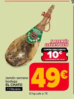 Supeco EL CHATO Jamón serrano bodega oferta