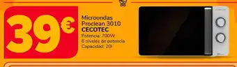 CECOTEC Microondas Proclean 3010