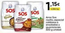 Sos - arroz risotto, especial caldosos o ensaladas y guarniciones