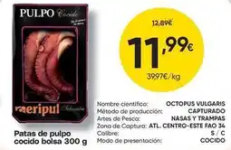 FROIZ Patas de pulpo cocido bolsa oferta