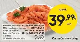 FROIZ Palaemon serratus capturado oferta