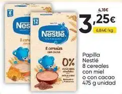 FROIZ Nestlé - papilla 8 cereales con miel o con cacao oferta