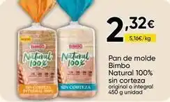 FROIZ Naturals - pan de molde bimbo 100% sin corteza oferta