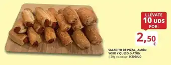 Saladito de pieza jamón york y queso