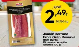 FROIZ Froiz - jamon serrano reserva raza duroc 15 meses curacion lonchas oferta