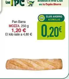 Masymas Pan barra mozza oferta