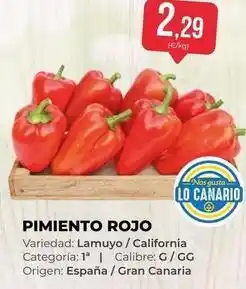 SPAR Gran Canaria California - pimiento rojo oferta