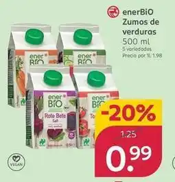 Rossmann Enerbio - zumos de verduras oferta