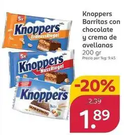 Rossmann Knoppers - barritas con chocolate y crema de avellanas oferta