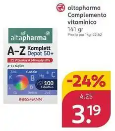 Rossmann Altapharma - complemento vitamínico oferta