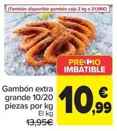 Carrefour Gambon extra grande 10/20 oferta