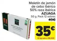 Carrefour Azuaga - maletin de jamon de cebo iberico 50% raza iberica oferta