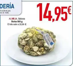 Masymas Almeja, babosa bolsa oferta