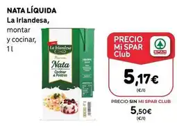 SPAR Gran Canaria La irlandesa - nata liquida oferta