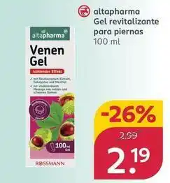 Rossmann Altapharma - gel revitalizante para piernas oferta