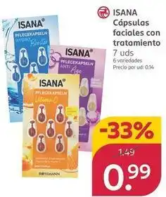 Rossmann Isana - capsulas faciales con tratamiento oferta