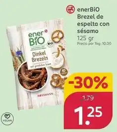 Rossmann Enerbio - brezel de espelta con sésamo oferta