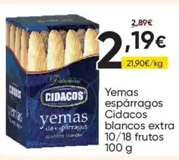 FROIZ CIDAOS Yemas espárragos blancos extra 10/18 frutos oferta