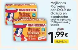 FROIZ Mejillones Rianxeira con D.O.P. de Galicia en escabeche oferta