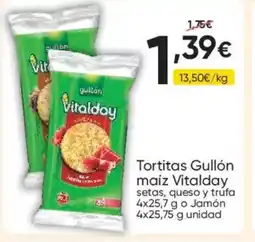 FROIZ GULLÓN Tortitas maíz Vitalday oferta
