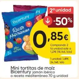 FROIZ BICENTURY Mini tortitas de maíz oferta