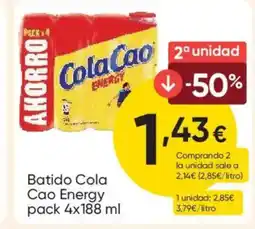 FROIZ COLA CAO Batido Energy oferta