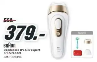 MediaMarkt Braun - depiladora ipl silk-expert pro 5 pl5221 oferta