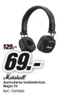 MediaMarkt Us marshall - auriculares inalámbricos major tv oferta