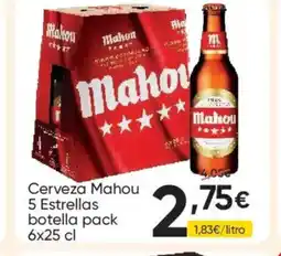 FROIZ MAHOU 5 ESTRELLAS Cerveza botella oferta