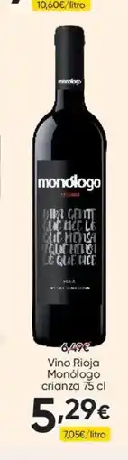 FROIZ MONÓLOGO Vino Rioja crianza oferta