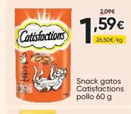 FROIZ CATISFACTIONS Snack gatos pollo oferta