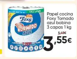 FROIZ FOXY Papel cocina Tornado azul bobina 3 capas oferta