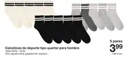 Zeeman Calcetines de deporte tipo quarter para hombre oferta