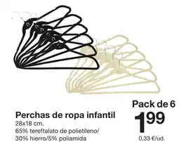 Zeeman Perchas de ropa infantil oferta