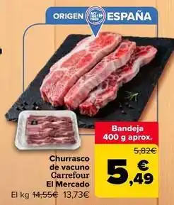 Carrefour Market Carrefour - churrasco de vacuno oferta