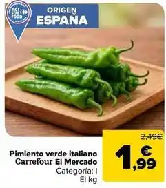 Carrefour Market Carrefour - pimiento verde italiano el mercado oferta