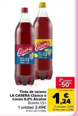 Carrefour Market La casera - tinto de verano oferta