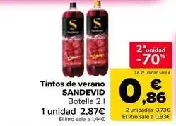 Carrefour Market Sandevid - tintos de verano oferta