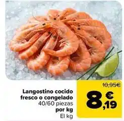 Carrefour Market Langostino cocido fresco o congelado oferta