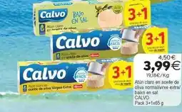 Plenus Supermercados Calvo - atun claro en aceite de oliva normal/ en aceite de oliva extra bacon e sal oferta