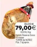 Plenus Supermercados Torre de núñez - xamón reserva duroc 15 meses oferta