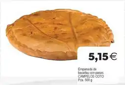 Plenus Supermercados Coto - empanada de bacaliau con pasas oferta