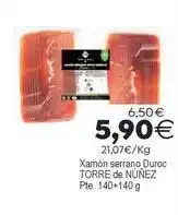 Plenus Supermercados Torre de núñez - xamón serrano duroc oferta