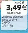 Plenus Supermercados Calvo - ventresca de atun claro en aceite de oliva oferta
