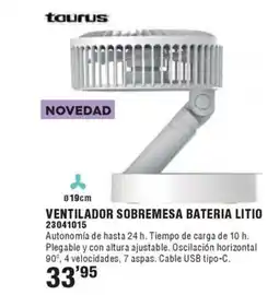 Ferrcash Ventilador sobremesa bateria litio oferta