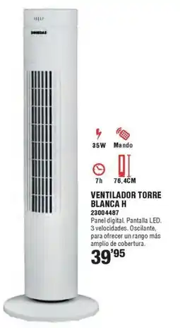 Ferrcash Ventilador torre blanca h oferta