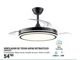 Ferrcash Ventilador de techo aspas retractiles oferta